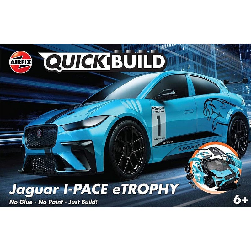 Airfix Quick Build Jaguar I-pace Etrophy in White | Toyco
