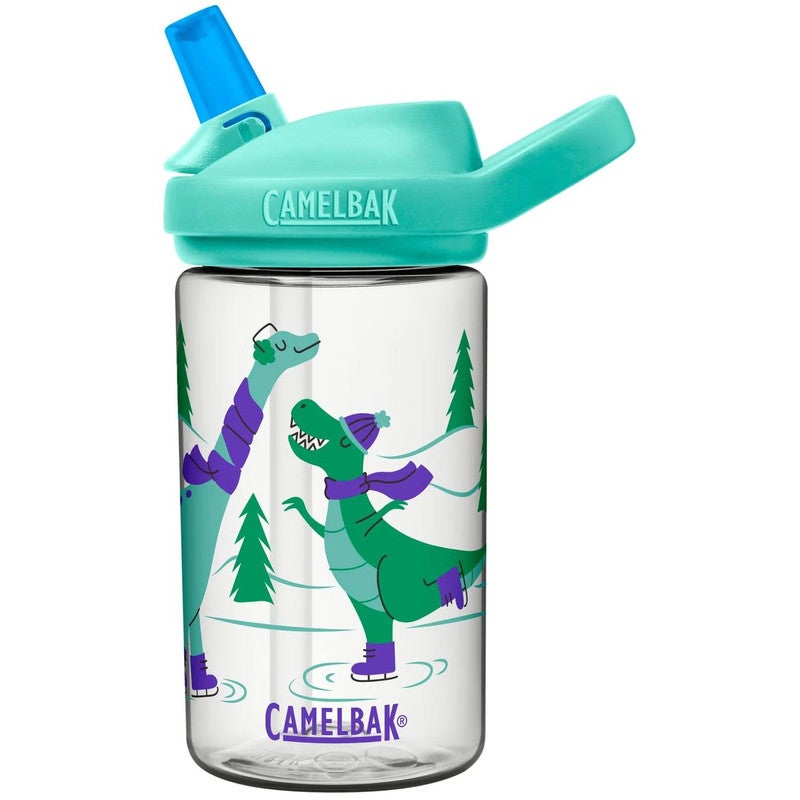 Camelbak Eddy+ Kids Bottle 400ml Ice Skating Dinos in White