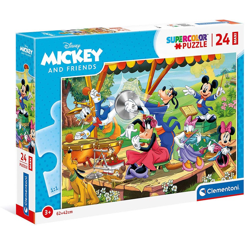 Clementoni Disney Mickey and Friends-104 Maxi pièces-Puzzle Enfant-fabriqué  en Italie, 4 Ans et Plus, 23759, No Color