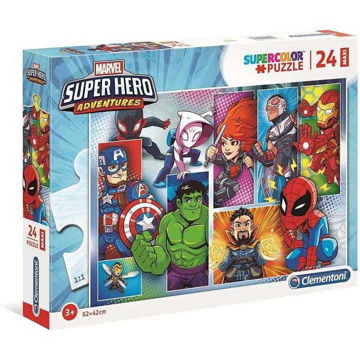 Marvel Super Hero Adventures 5-Pack Wooden Jigsaw Puzzle Set With Storage  Box