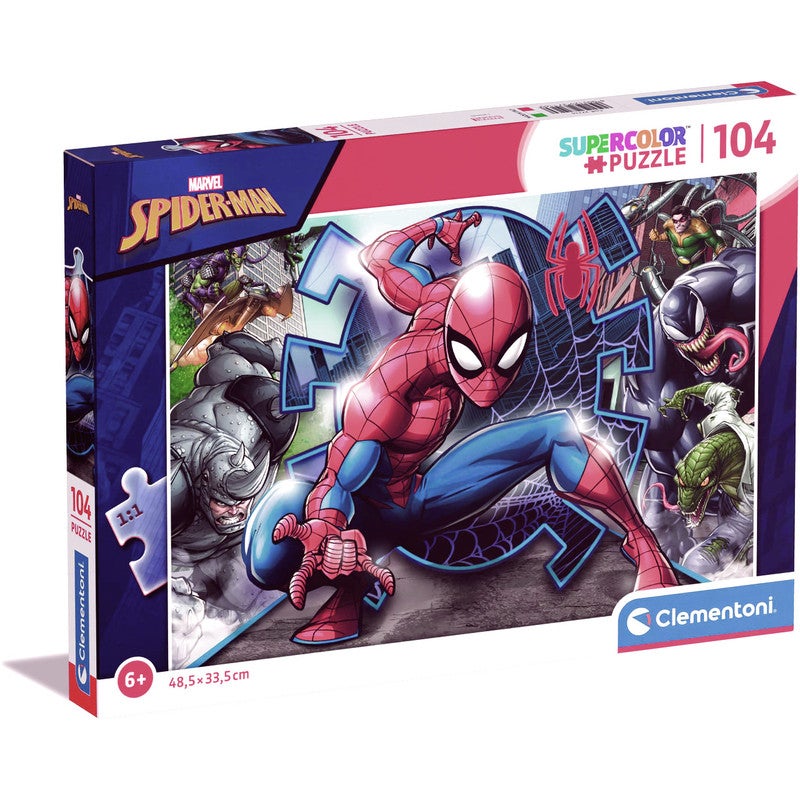 Clementoni Puzzle Super Color Marvel Spider Man (104pc) in White