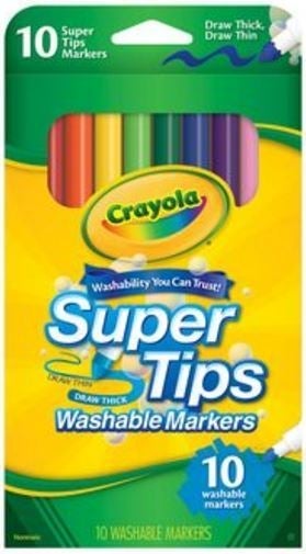 Crayola 24 Super Tips Washable Coloured Markers — Booghe