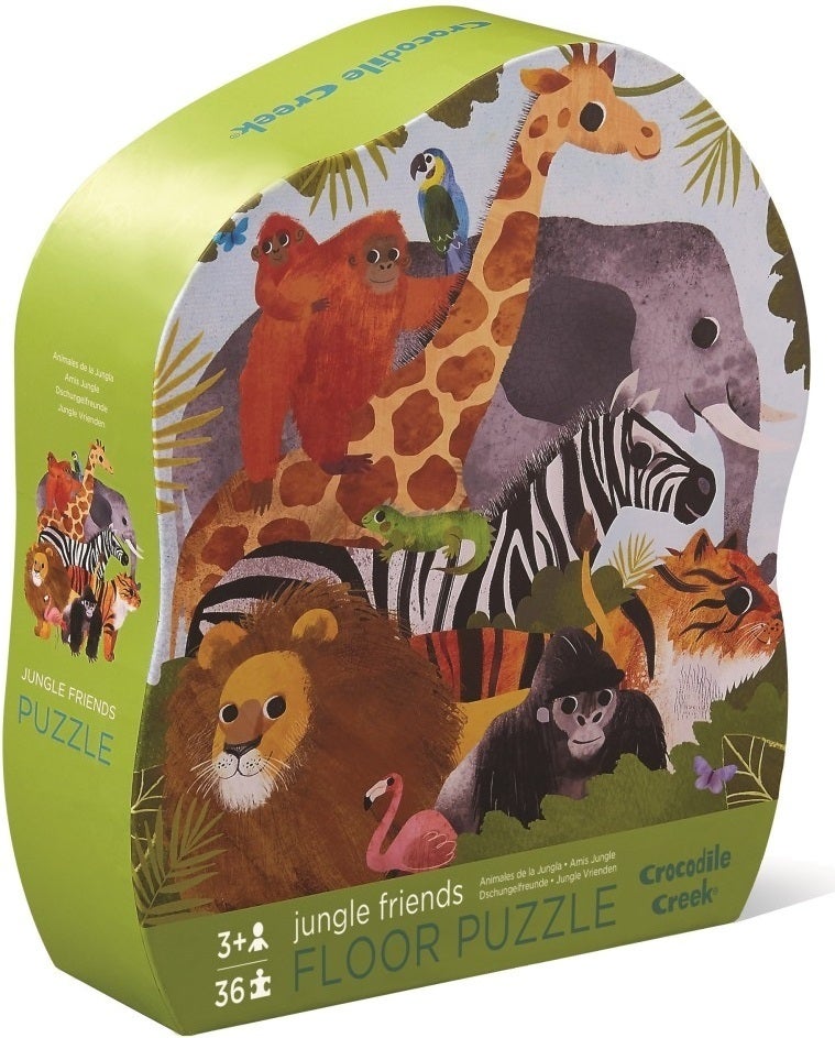 Puzzle double face silhouette 24 pcs 'La petite animalerie' Crocodile Creek