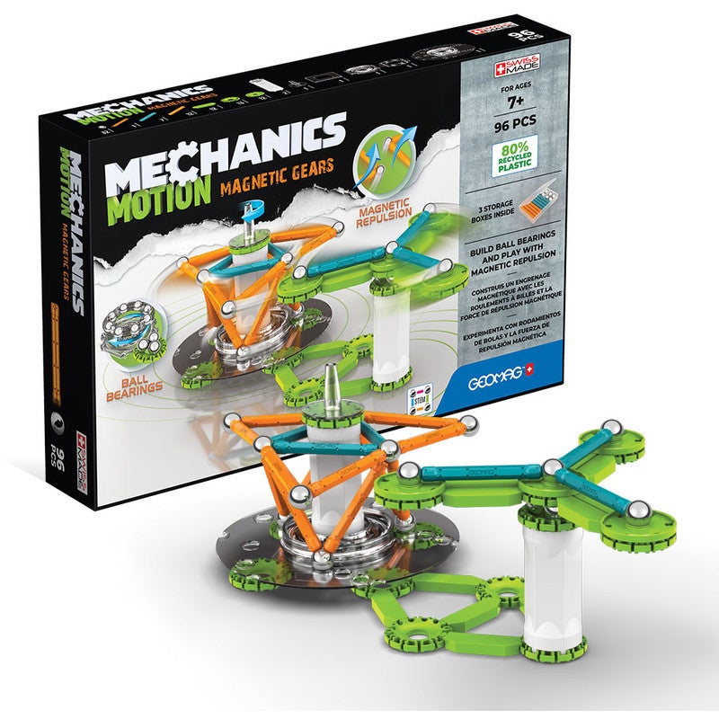 Geomag Mechanics Motion Recycled 2magnetic Gears 96pcs in White