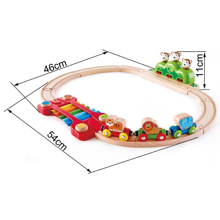 Hape monkey store pop up track