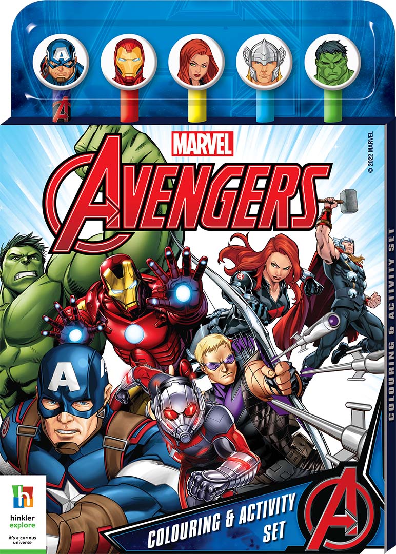 Hinkler Colouring And Activity Set The Avengers in White