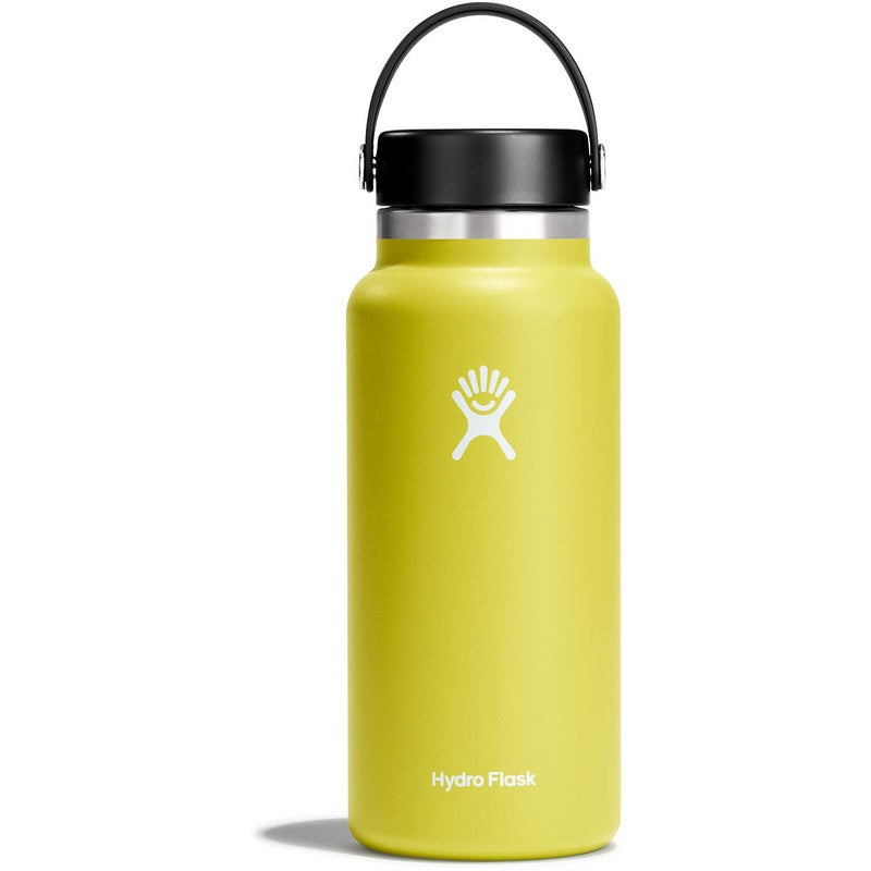 Hydro Flask Wide Mouth Bottle Black with NASA Worm Logo