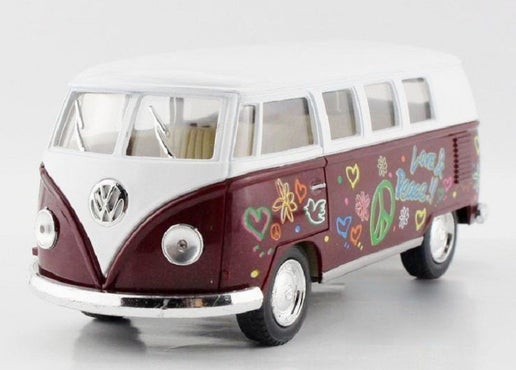 Le Combi Volkswagen jaune de 1962 en miniature par Kinsmart au 1/32e  miniatures-toys