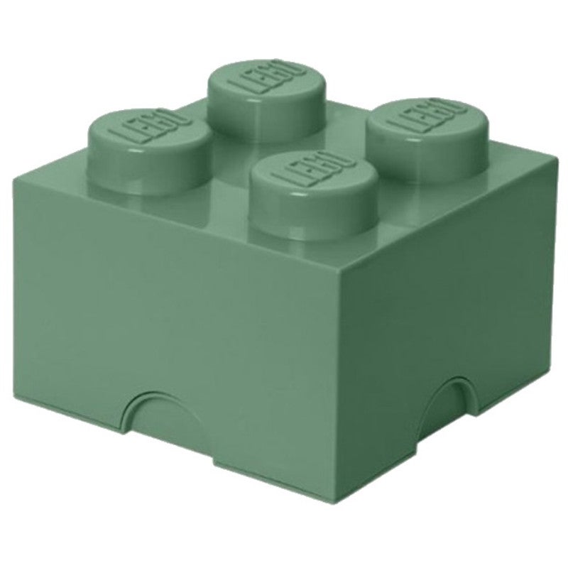 Lego Storage Brick 4 Sand Green in White | Toyco