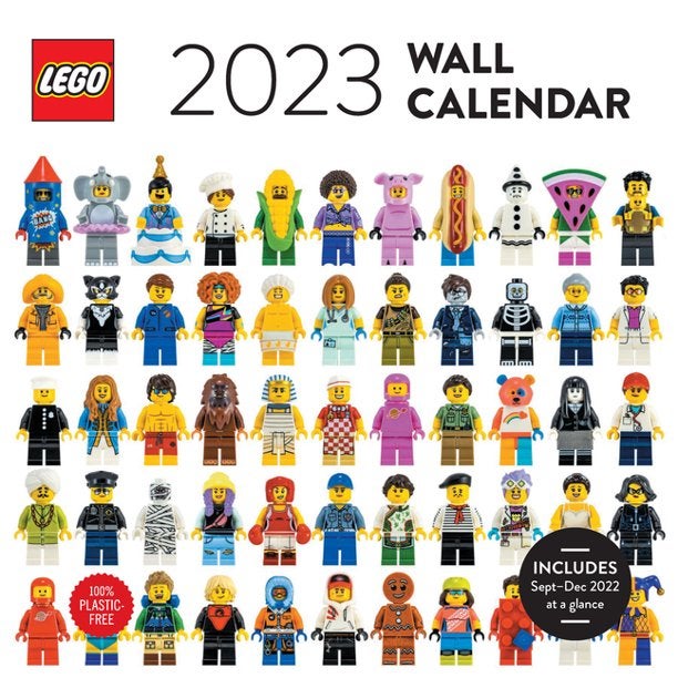 Lego Wall Calendar 2023 in White Toyco