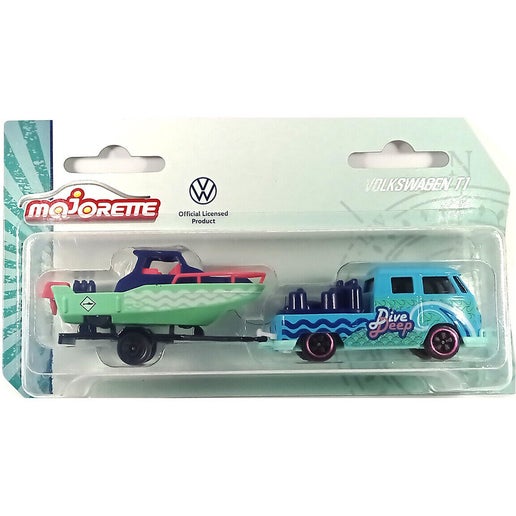 Majorette Vw Trailer T1 Boat in White | Toyco