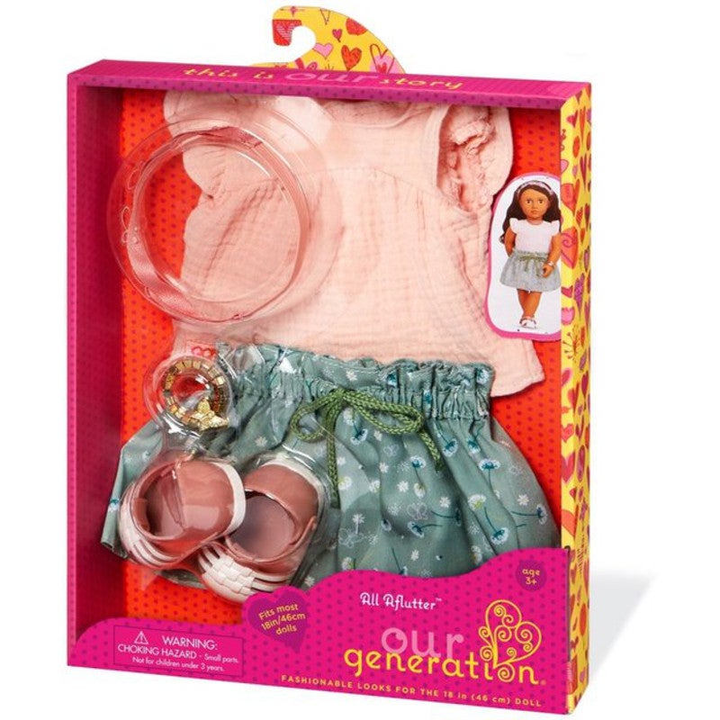 All Aflutter, 18-inch Doll Butterfly Outfit