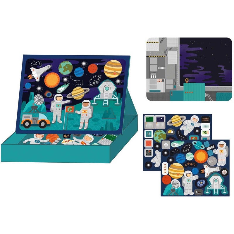 Petit Collage Magnetic Play Scene Outer Space in White | Toyco