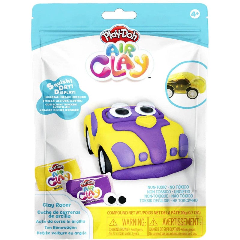 Play doh Air Clay Racer Yellow in White Toyco