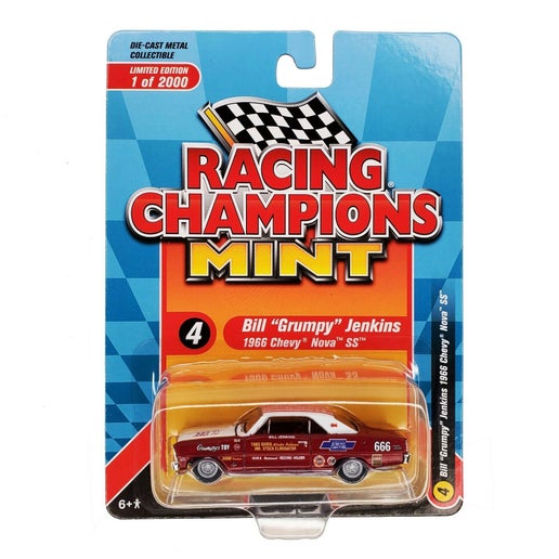 Racing Champions 1:64 Bill Grumpy Jenkins 1966 Chevy Nova Ss in White ...