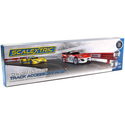 Scalextric Crash Barrier Track Accessory Pack in White | Toyco