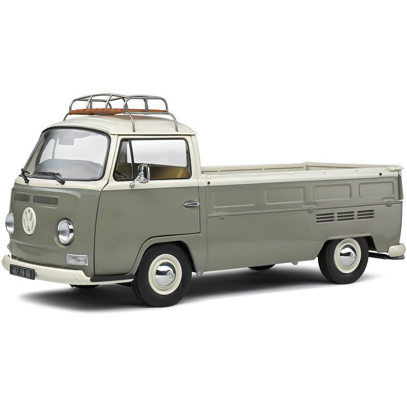 Solido 1:18 1968 Volkswagen T2 Pickup Grey in White | Toyco
