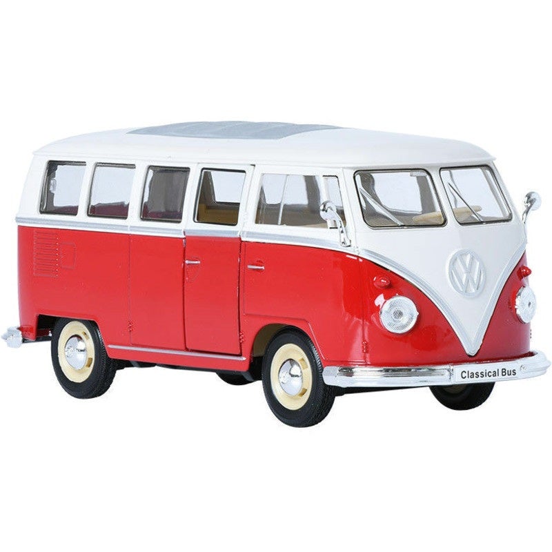Welly Nex 1:24 1963 Volkswagen T1 Bus Red in White | Toyco